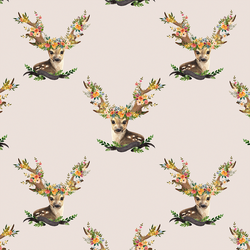 Large Meadow Deer in Light Tan