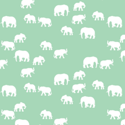 Elephant Silhouette in Seaglass