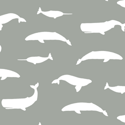 Whale Silhouette in Sage
