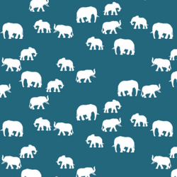 Elephant Silhouette in Topaz
