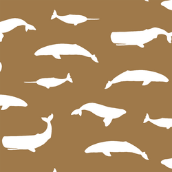 Whale Silhouette in Ochre