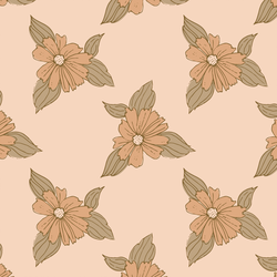 Big Peachy Pink Floral in Serenity