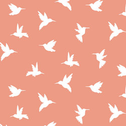 Hummingbird Silhouette in Grapefruit