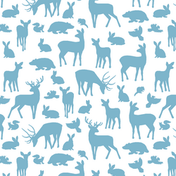 Forest Friends in Surf on White