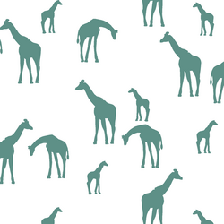 Giraffe Silhouette in Agate on White