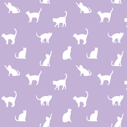 Cat Silhouette in Lilac