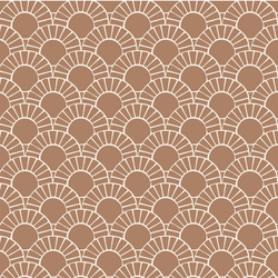 Mosaic Sun Tile in Maple Brown