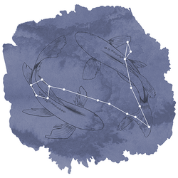 Pisces Panel in Indigo