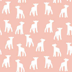 Lamb Silhouette in Petal