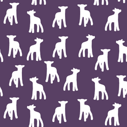 Lamb Silhouette in Aubergine