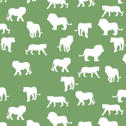Lion Silhouette in Pistachio