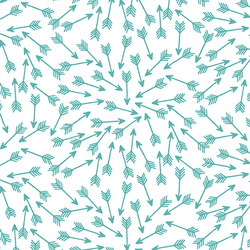 Arrows in Seafoam on White