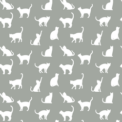 Cat Silhouette in Sage