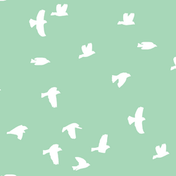 Flock Silhouette in Seaglass