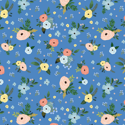 Large Harbour Florals in Bright Blue