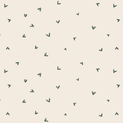 Hearts in Dark Duck Green on Egret