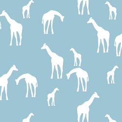 Giraffe Silhouette in Bluebell