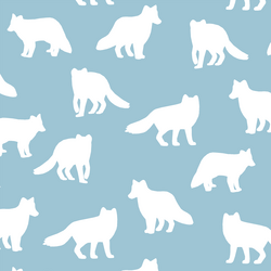 Fox Silhouette in Bluebell