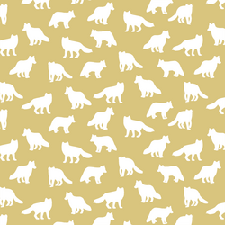 Little Fox Silhouette in Honey