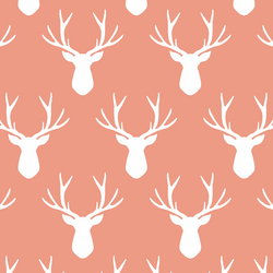 Stag Silhouette in Grapefruit