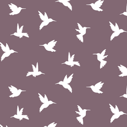 Hummingbird Silhouette in Mulberry