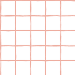 Windowpane in Peony on White