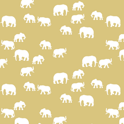 Elephant Silhouette in Honey