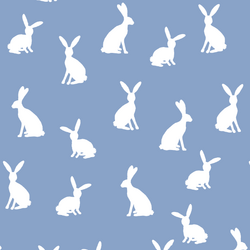 Cottontail Silhouette in Cornflower