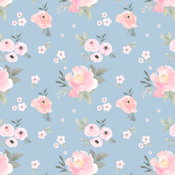 Small Sweet Blush Roses in Sky