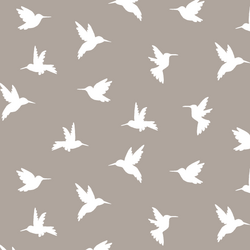 Hummingbird Silhouette in Taupe
