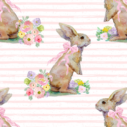 Striped Bunny Tales in Pale Pink