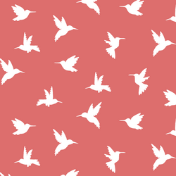Hummingbird Silhouette in Poppy