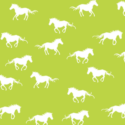 Horse Silhouette in Lime