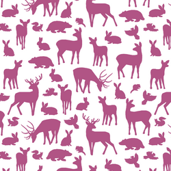Forest Friends in Azalea on White