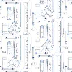 Back to School Supplies in White