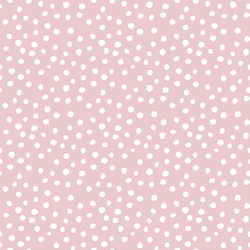 Little Modern Polka Dot in White on Powder Pink