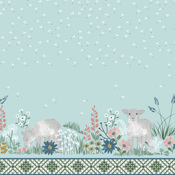 Spring Meadow Border in Glacier Blue
