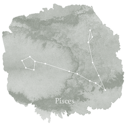 Pisces Sign Panel in Sage