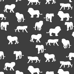 Lion Silhouette in Onyx