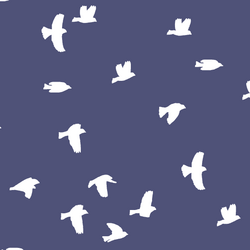 Flock Silhouette in Indigo