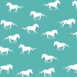 Horse Silhouette in Seafoam