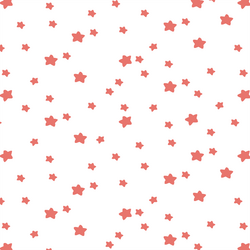 Star Light in Living Coral on White