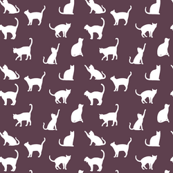Cat Silhouette in Raisin
