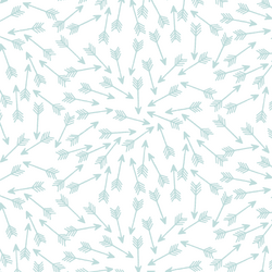 Arrows in Glacier Blue on White