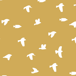 Flock Silhouette in Straw