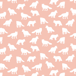 Little Fox Silhouette in Petal