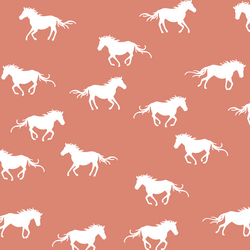 Horse Silhouette in Desert Rose