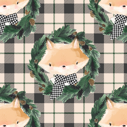 Fox on Tartan Plaid in Sweet