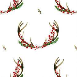 Holiday Horns in White