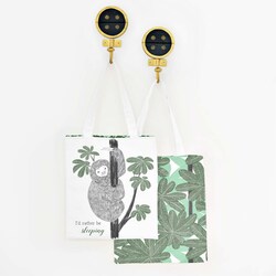 The Sleeper Tote Panel in Kale and Seaglass